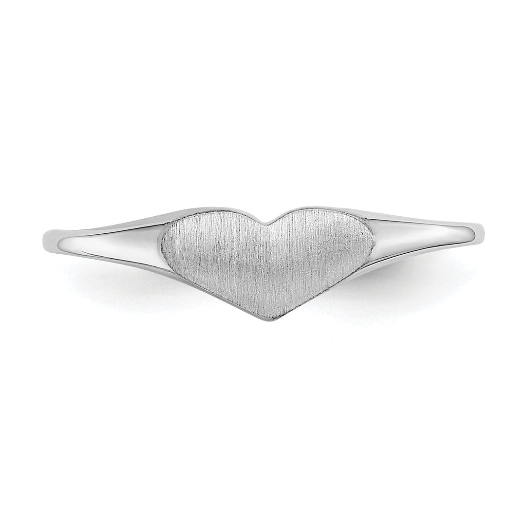 14k White Gold Heart Children's Ring