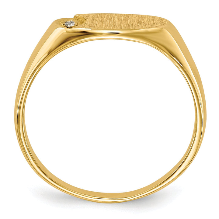 14k Yellow Gold Child's Diamond Signet Ring