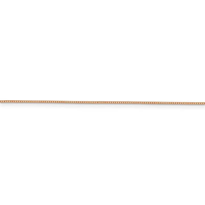 14k Rose Gold 0.70mm Solid Box Link Chain