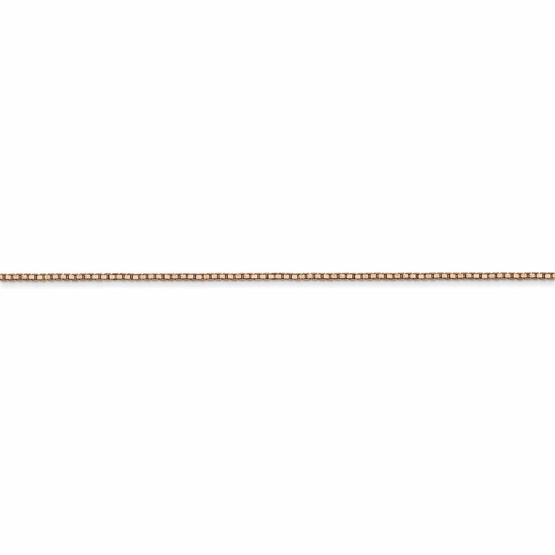 14k Rose Gold 0.80mm Solid Box Link Chain