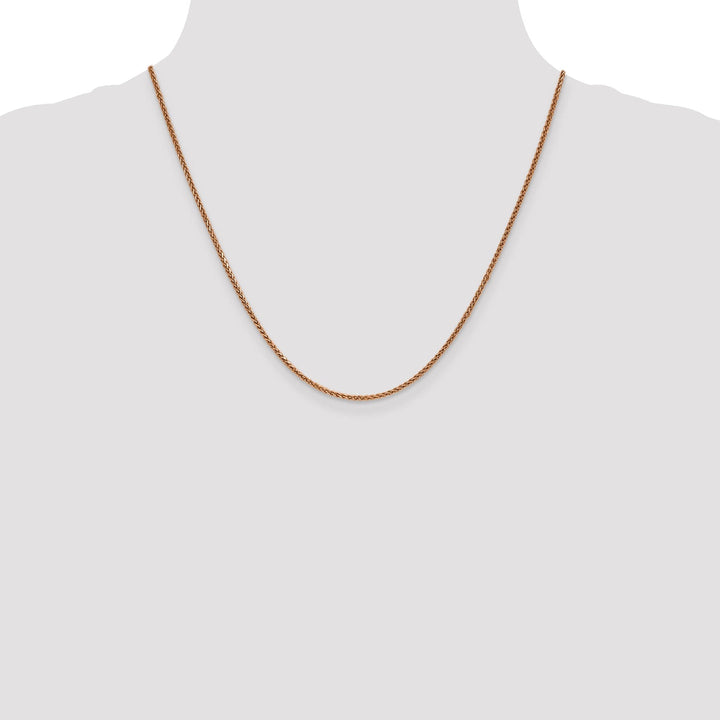 14k Rose Gold Polished 1.40mm D.C Spiga Chain