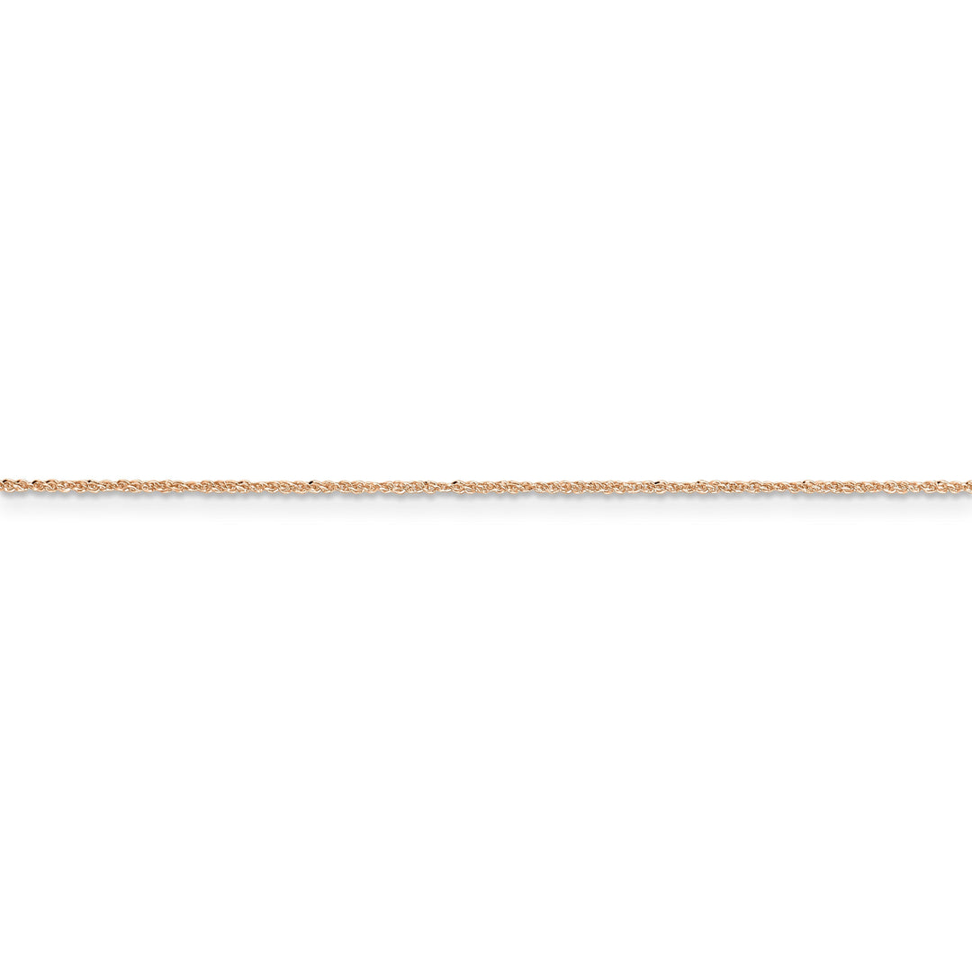 14K Rose Gold Polished 0.70mm Solid Ropa Chain