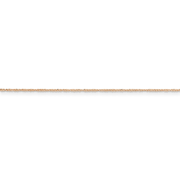 14K Rose Gold Polished 0.70mm Solid Ropa Chain