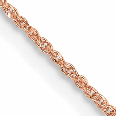 14K Rose Gold Polished 0.70mm Solid Ropa Chain