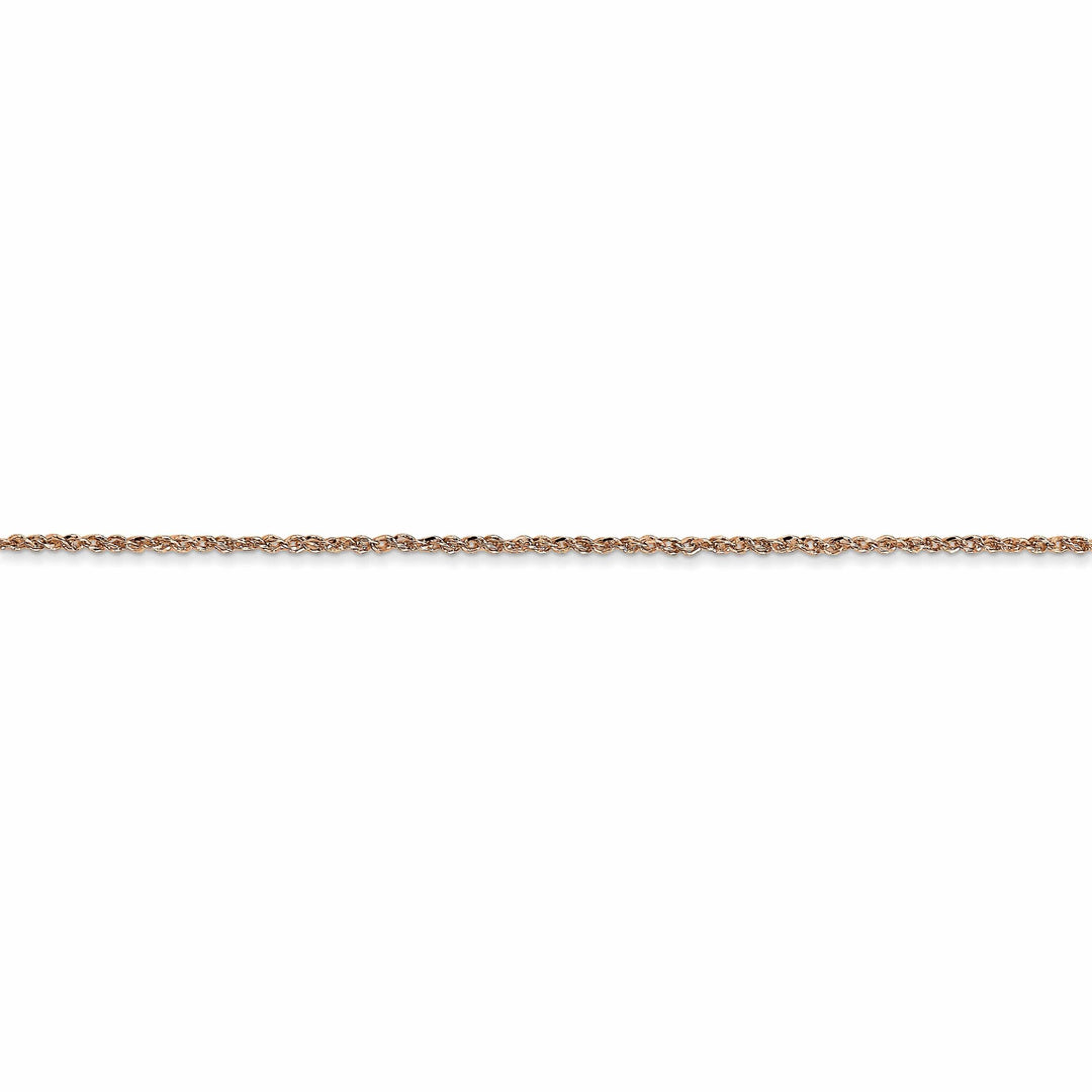 14K Rose Gold Polished 1.10mm Solid Ropa Chain