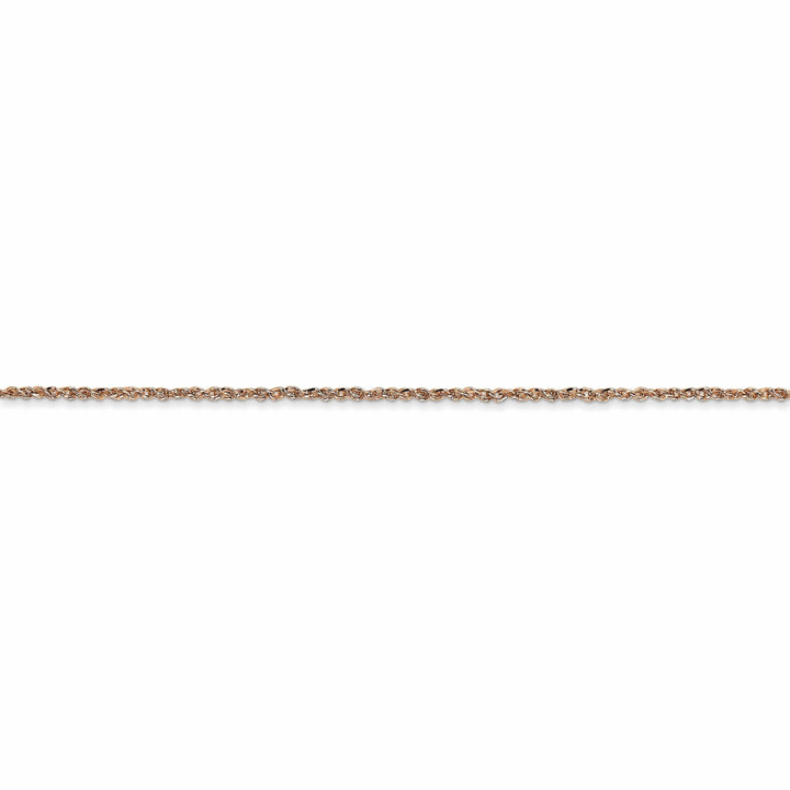 14K Rose Gold Polished 1.10mm Solid Ropa Chain