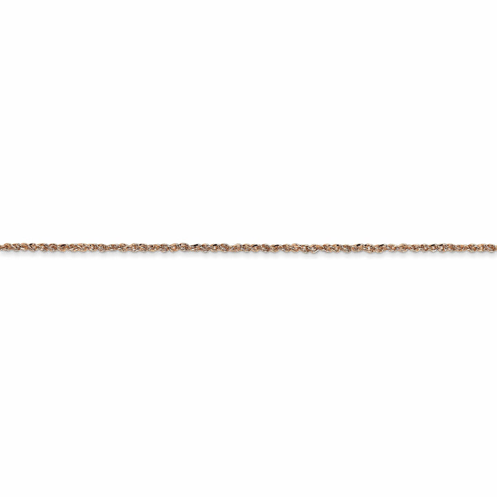 14K Rose Gold Polished 1.10mm Solid Ropa Chain