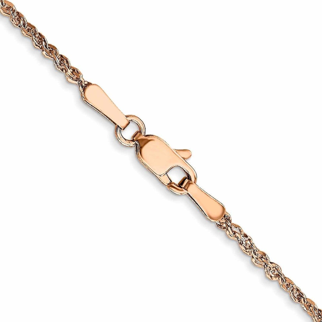 14K Rose Gold Polished 1.70mm Solid Ropa Chain