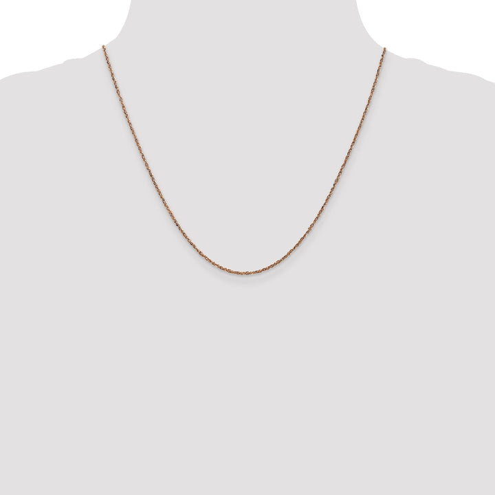 14K Rose Gold Polished 1.70mm Solid Ropa Chain