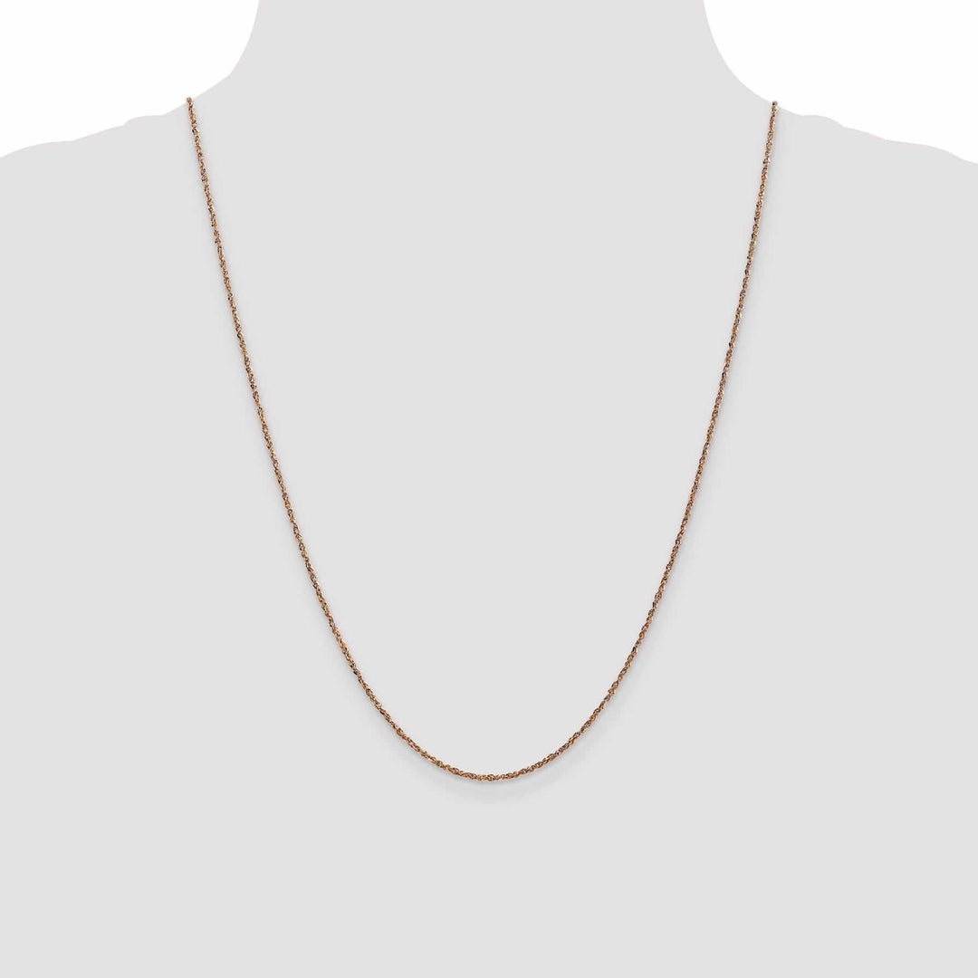 14K Rose Gold Polished 1.70mm Solid Ropa Chain