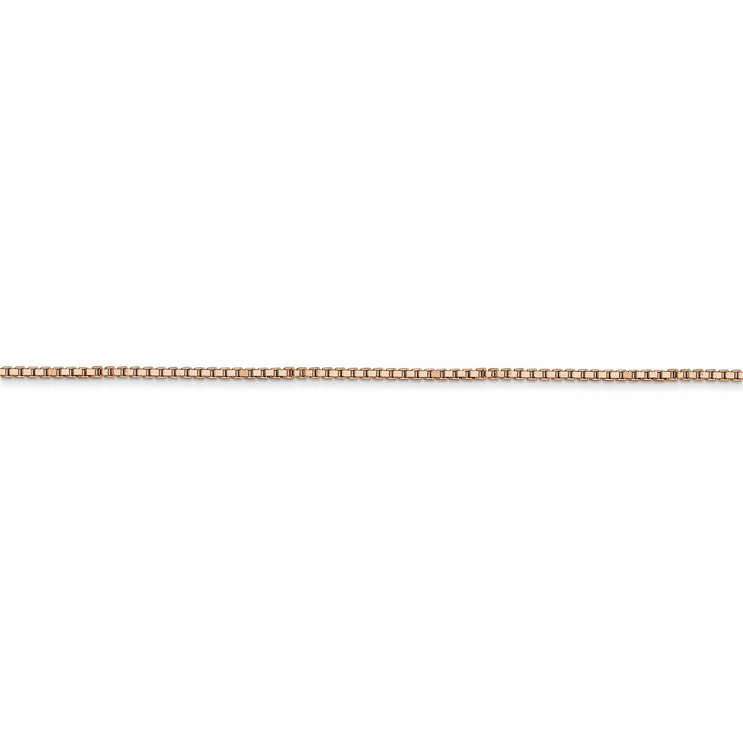 14k Rose Gold Polished 1.00mm Box Link Chain