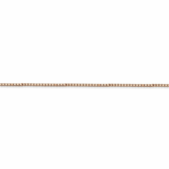 14k Rose Gold Polished 1.00mm Box Link Chain