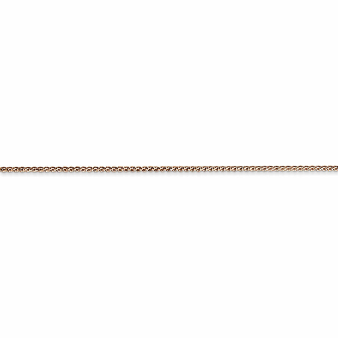 14k Rose Gold Polished 1.00mm D.C Spiga Chain