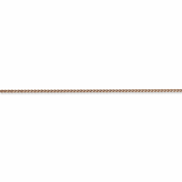 14k Rose Gold Polished 1.00mm D.C Spiga Chain