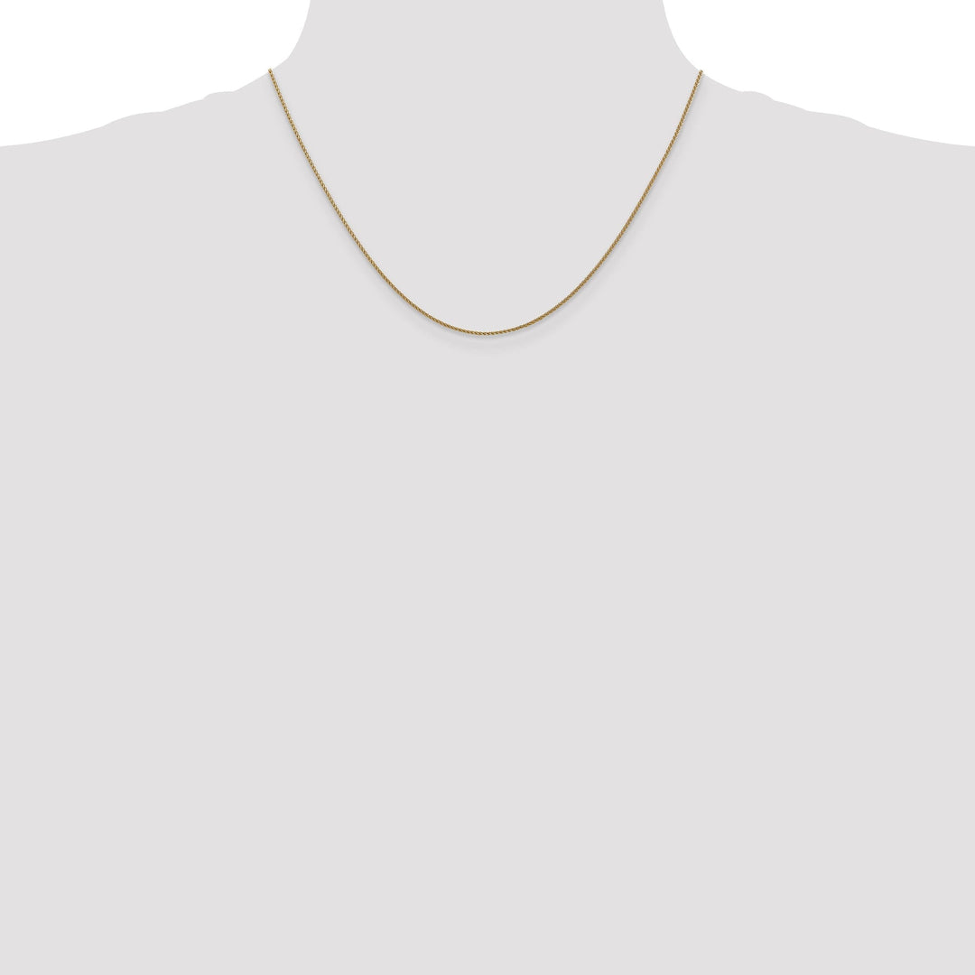 14k Rose Gold Polished 1.00mm D.C Spiga Chain