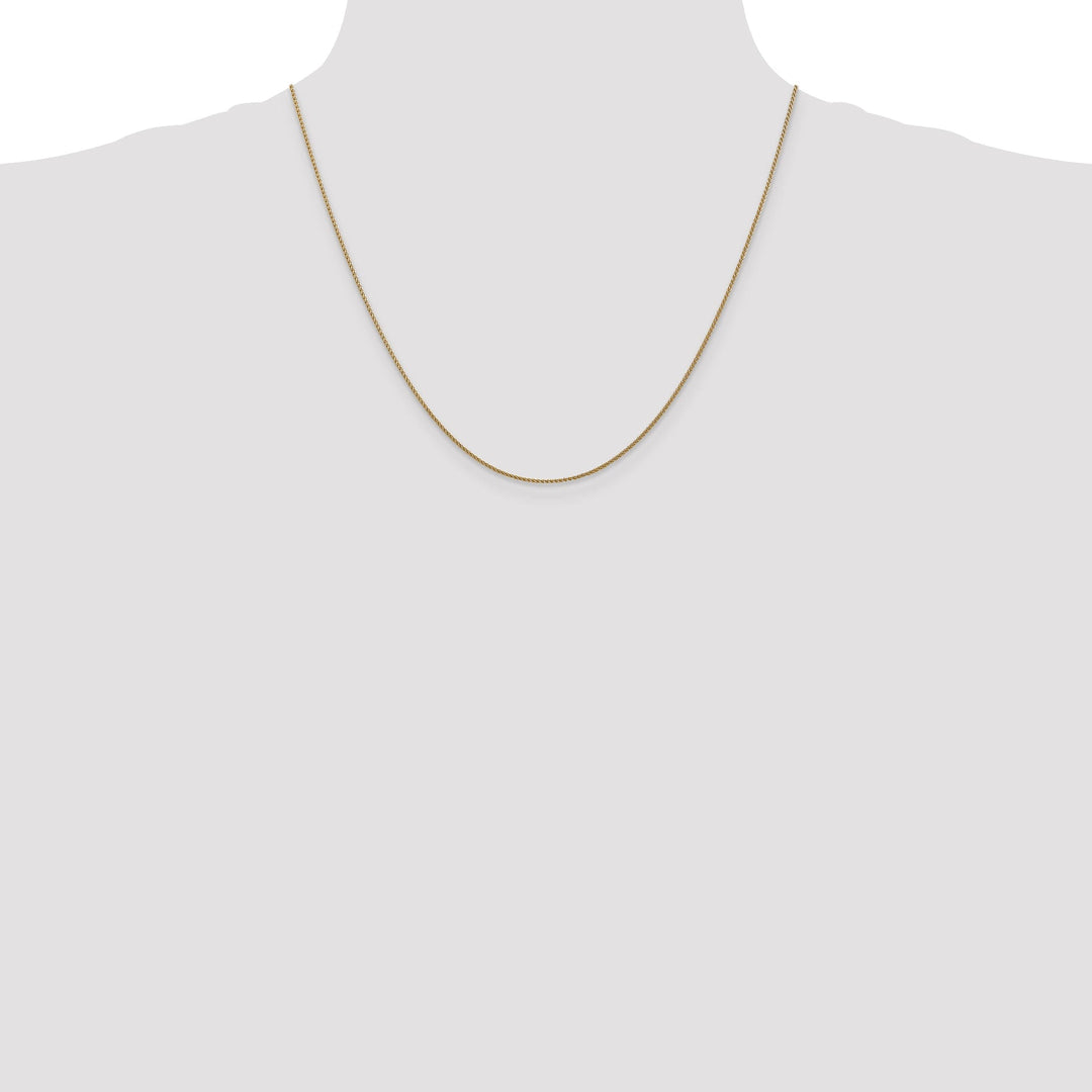 14k Rose Gold Polished 1.00mm D.C Spiga Chain