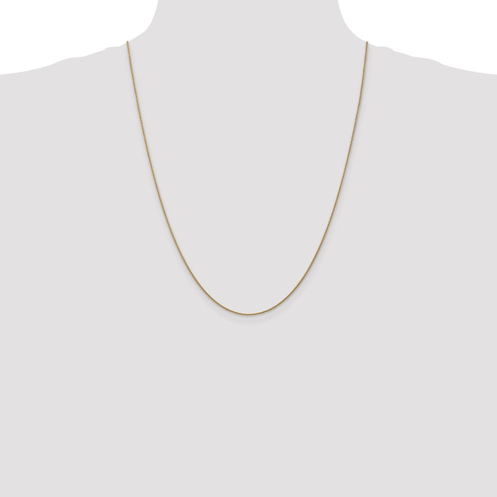 14k Rose Gold Polished 1.00mm D.C Spiga Chain