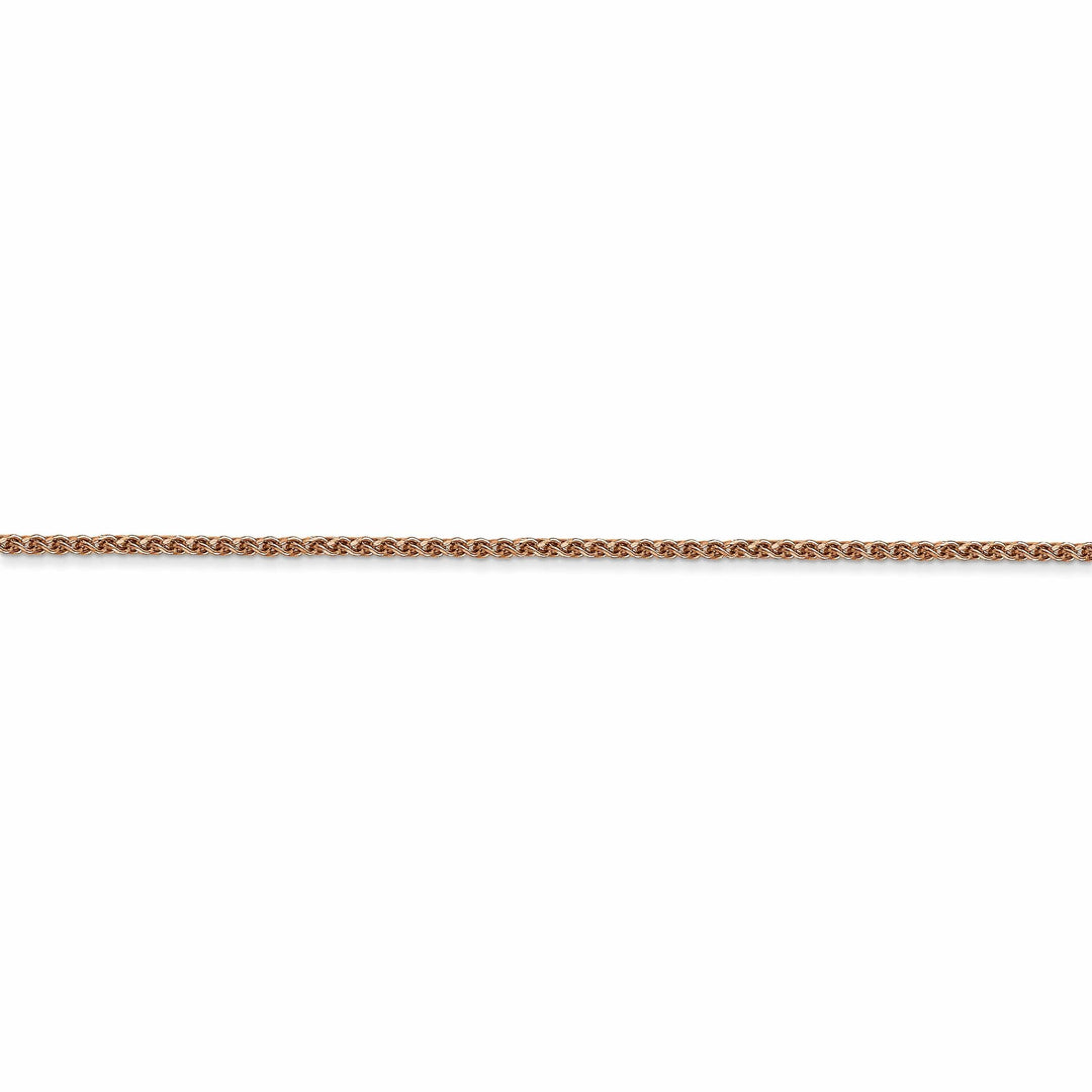 14k Rose Gold Polished 1.20mm D.C Spiga Chain