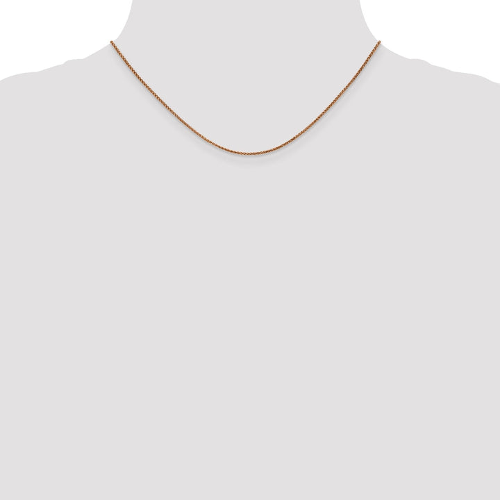 14k Rose Gold Polished 1.20mm D.C Spiga Chain