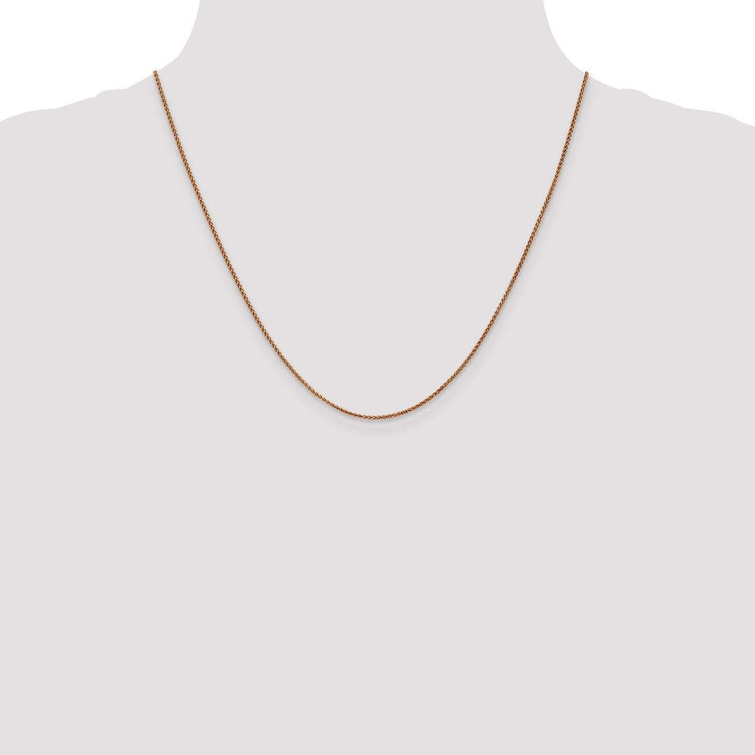 14k Rose Gold Polished 1.20mm D.C Spiga Chain