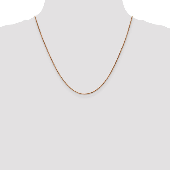 14k Rose Gold Polished 1.20mm D.C Spiga Chain