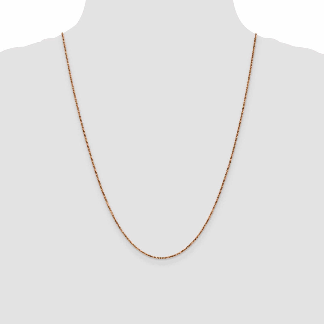 14k Rose Gold Polished 1.20mm D.C Spiga Chain