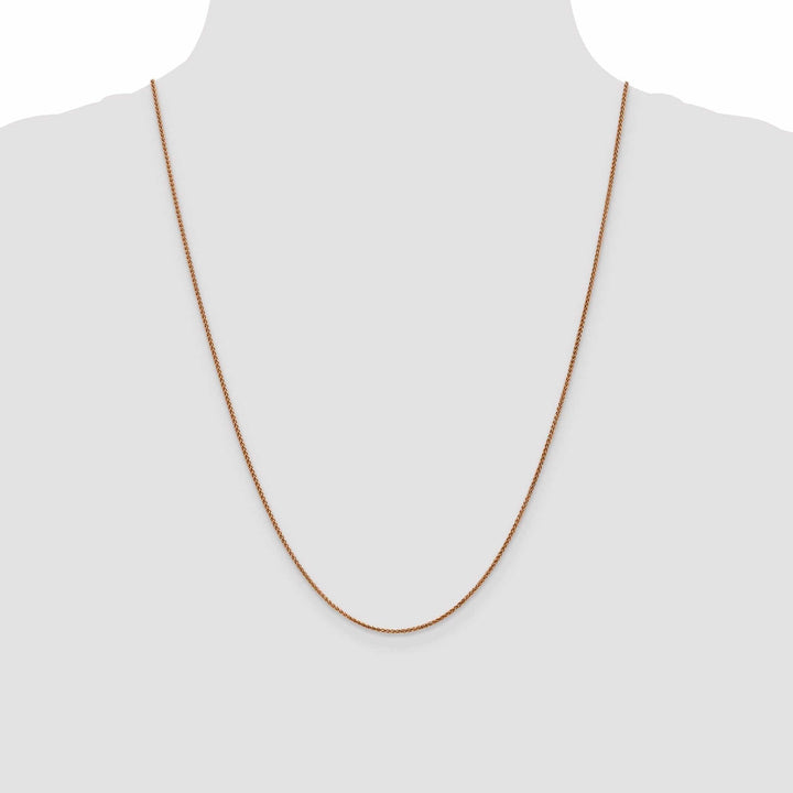 14k Rose Gold Polished 1.20mm D.C Spiga Chain