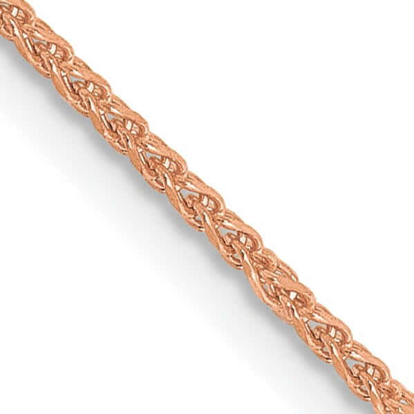 14k Rose Gold Polished 1.20mm D.C Spiga Chain