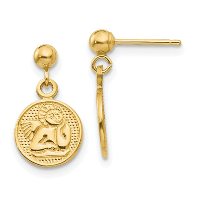 14k Yellow Gold Polished Raphael Angel Earrings at $ 104.09 only from Jewelryshopping.com