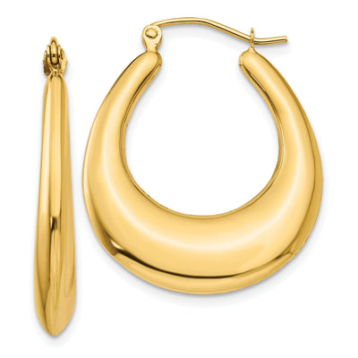 14k Yellow Gold Polished Hoop Earrings at $ 255.88 only from Jewelryshopping.com