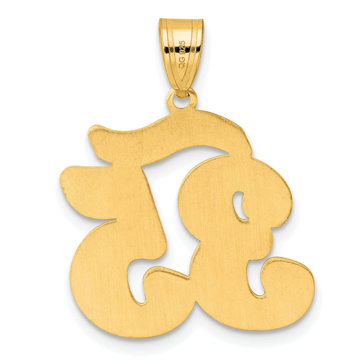 14k Yellow Gold Polished Finish Script Design Number 35 Charm Pendant