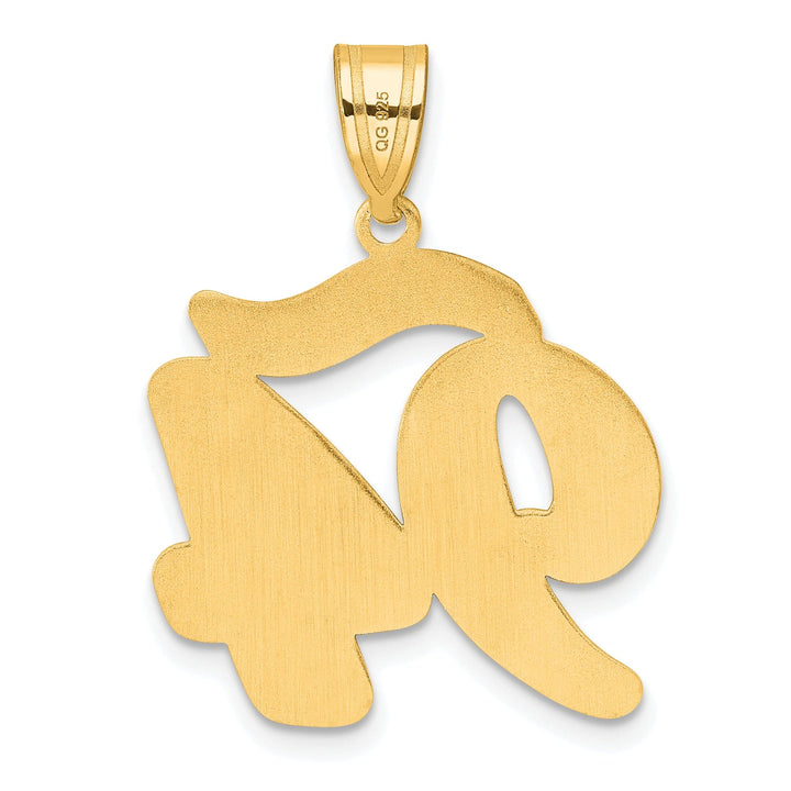 14k Yellow Gold Polished Finish Script Design Number 94 Charm Pendant