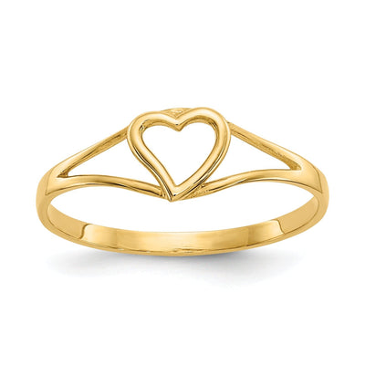 14k Yellow Gold Heart Baby Ring at $ 59.61 only from Jewelryshopping.com