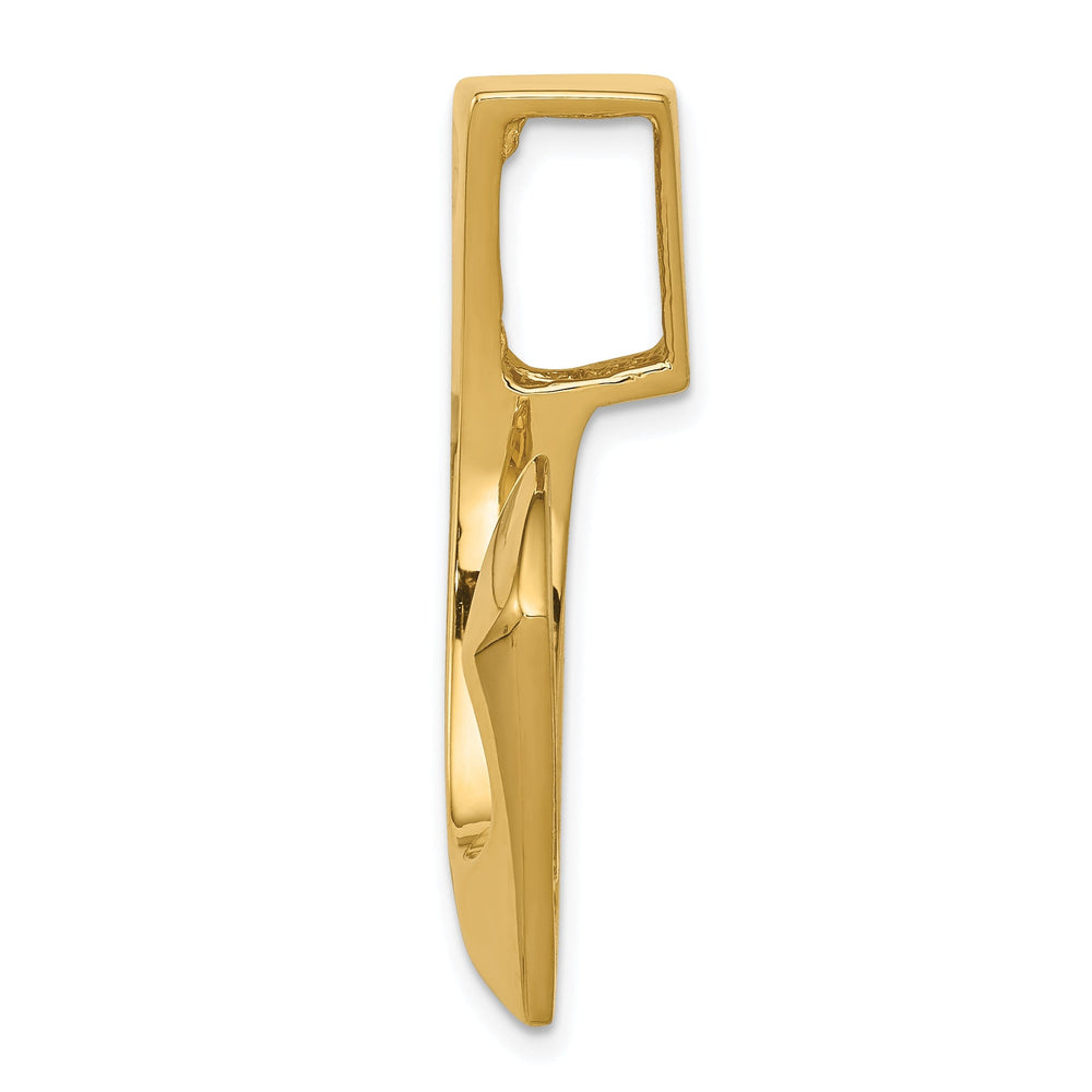 14k Yellow Gold Omega Slide Pendant