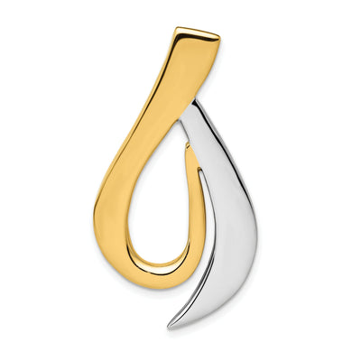 14k Two Tone Gold Polished Finish Reversible Fancy Design Omega Slide Pendant fits upto 8 mm Omega at $ 589.65 only from Jewelryshopping.com
