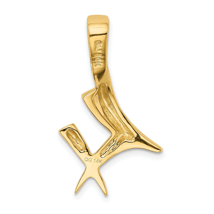 14k Yellow Gold Designer Slide Pendant