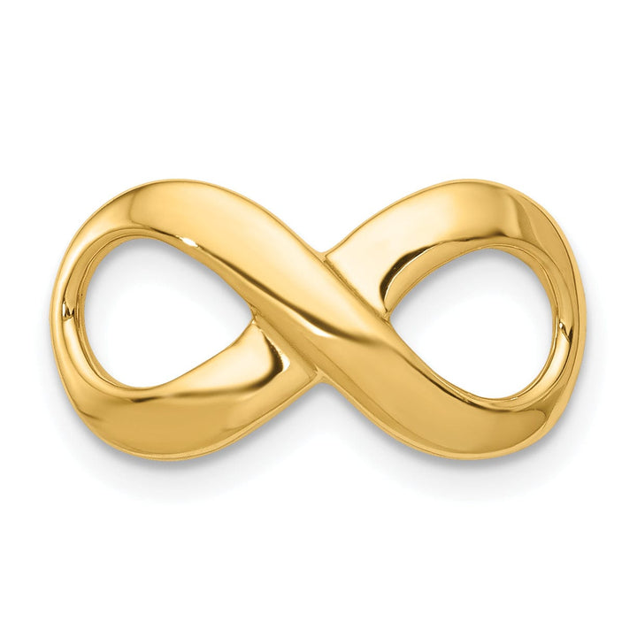 14k Yellow Gold Solid Polished Finish Fancy Infinity Figure-8 Design Omega Fits upto 3 mm Omega Slide