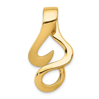 14k Yellow Gold Fancy Omega Slide Pendant at $ 557.41 only from Jewelryshopping.com