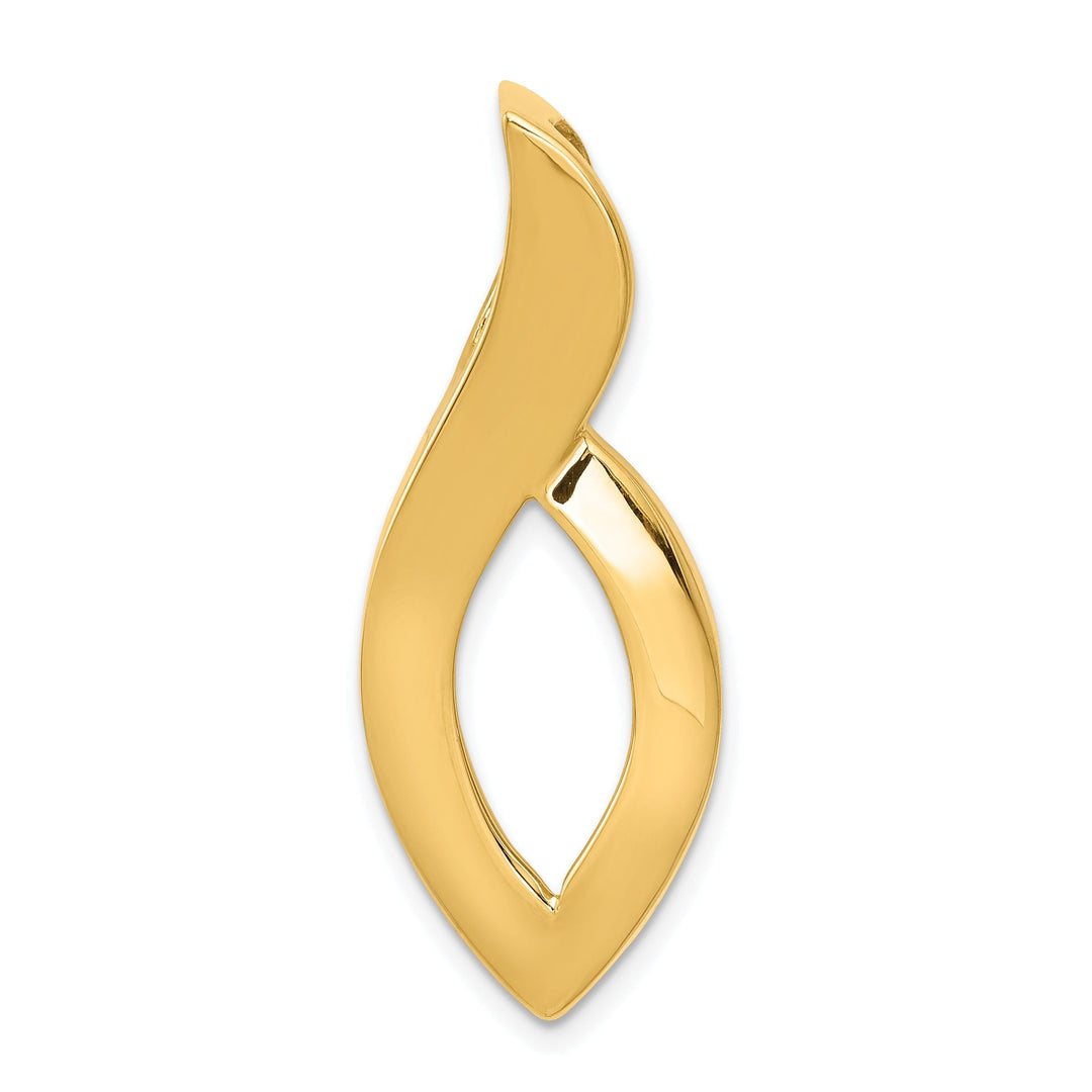 14k Yellow Gold Reversible Omega Slide Pendant