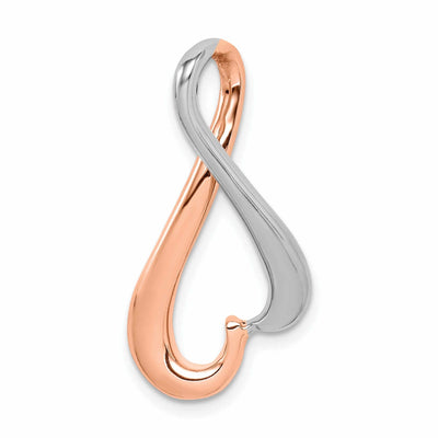 14K Rose, White Gold Solid Polished Finish up side down Heart Shape Fancy Omega Slide Pendant fits upto 6 mm Omega at $ 230.32 only from Jewelryshopping.com