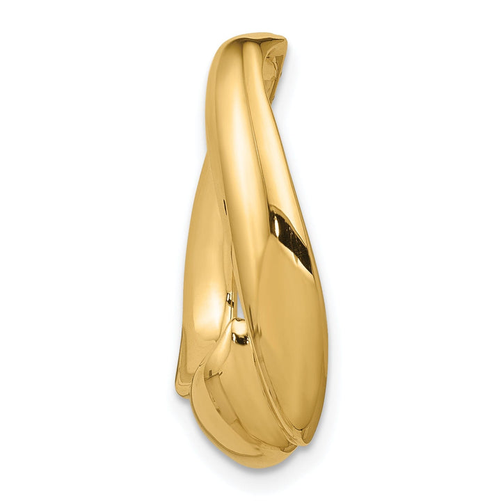 14k Yellow Gold Oval Slide Pendant