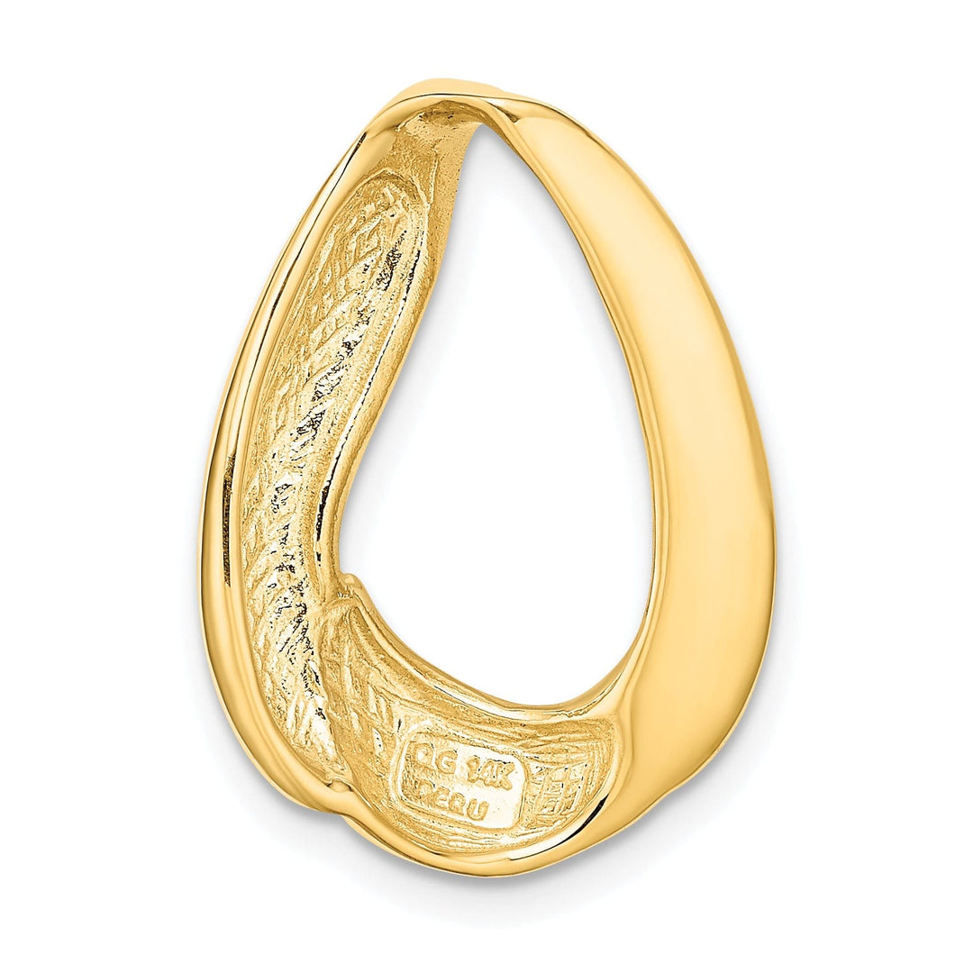 14k Yellow Gold Oval Slide Pendant