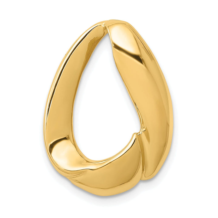 14k Yellow Gold Oval Slide Pendant