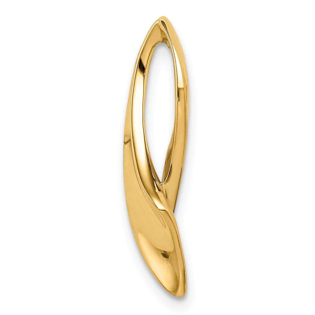 14K Yellow Gold Awareness Ribbon Design Omega Slide Pendant