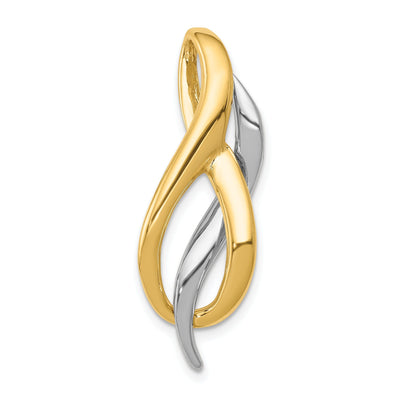 14k Yellow Gold Reversible Omega Slide Pendant at $ 359.33 only from Jewelryshopping.com