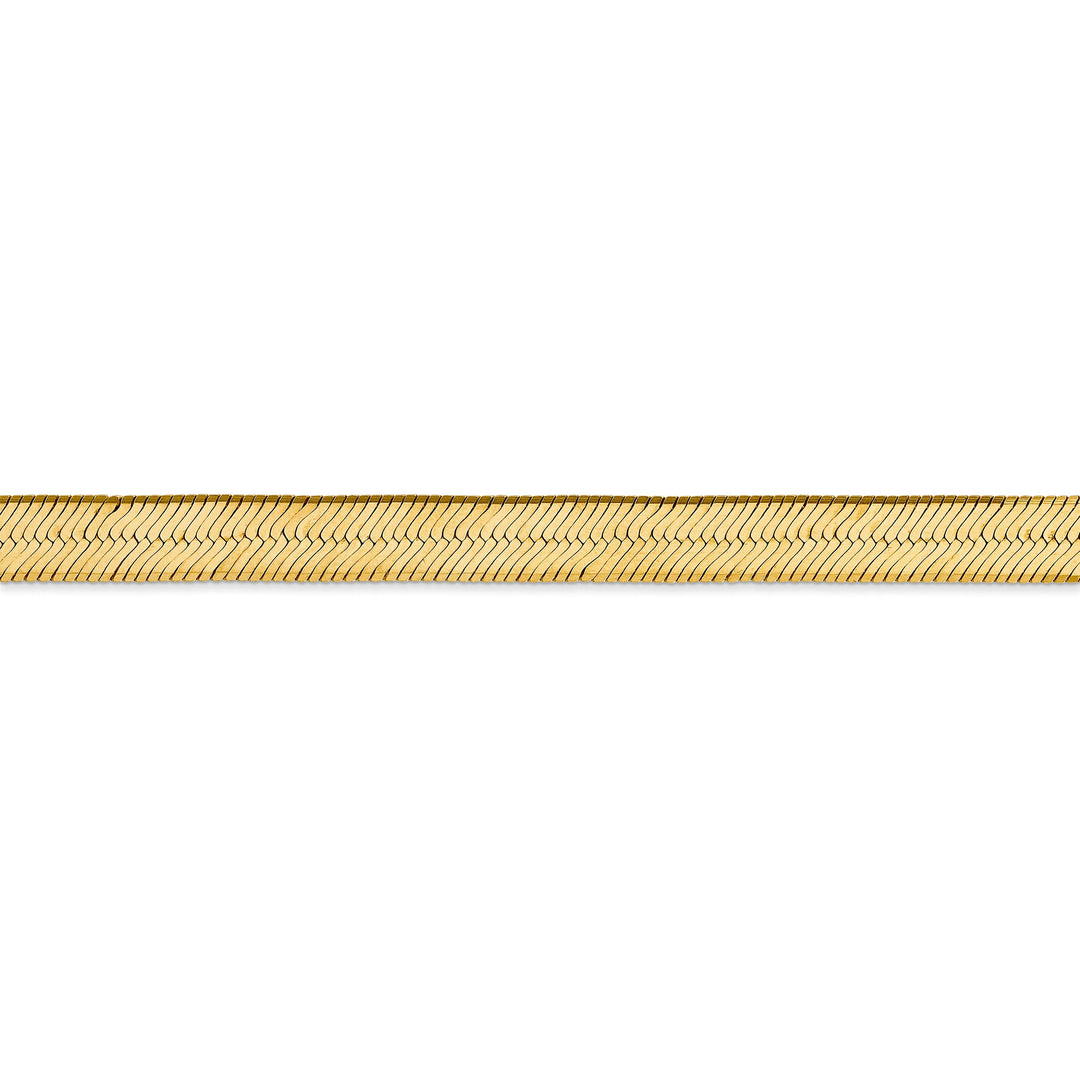 14k Yellow Gold 6.50mm Silky Herringbone Chain