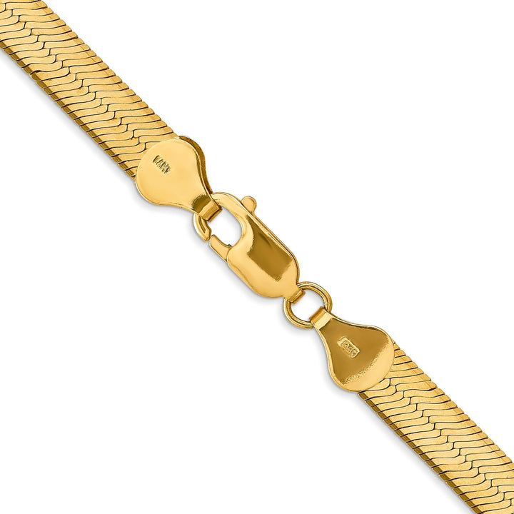 14k Yellow Gold 6.50mm Silky Herringbone Chain