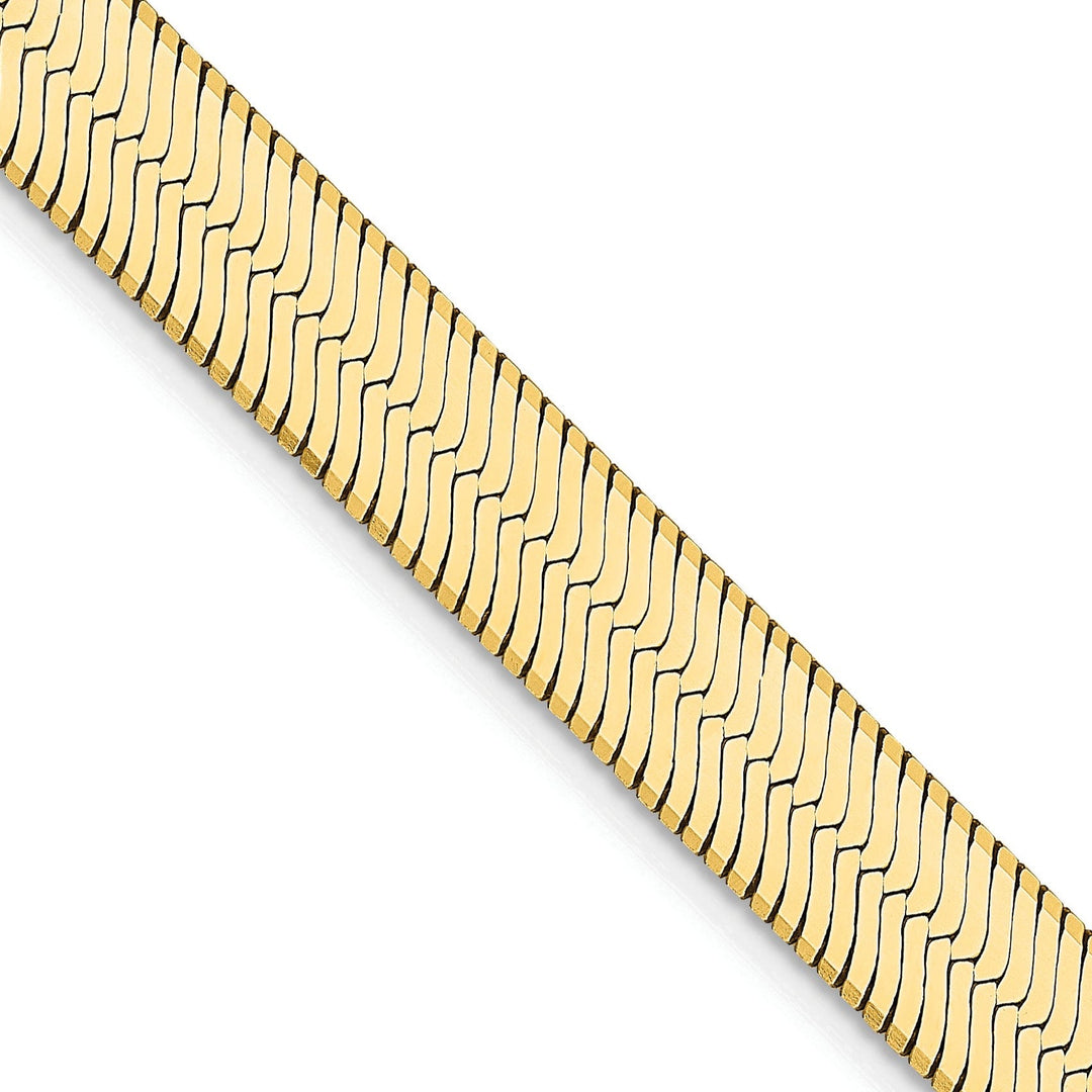 14k Yellow Gold 6.50mm Silky Herringbone Chain