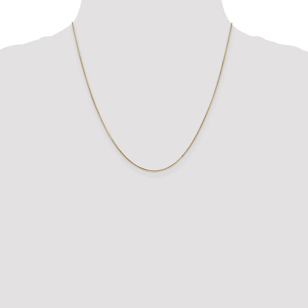 14k Yellow Gold 0.65mm Solid Round Snake Chain