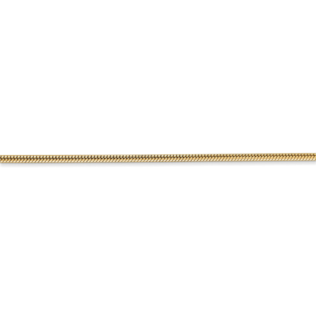 14k Yellow Gold 1.40mm Solid Round Snake Chain